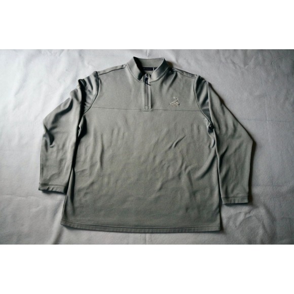 Adidas Pinehurst 1895 Golf Sweater 1/4 Zip Grey Pullover Mens Size 2XL - Picture 1 of 8